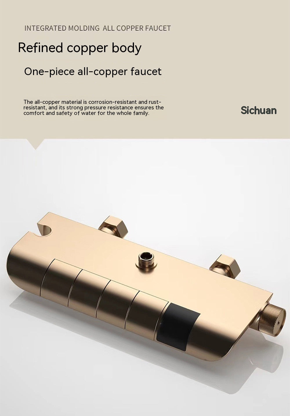 Copper Touch Digital Display Shower Set