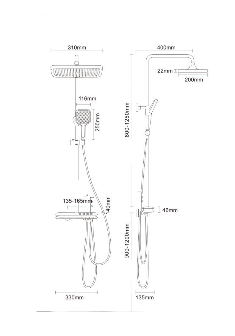 Dual Glow Thermostatic Shower System