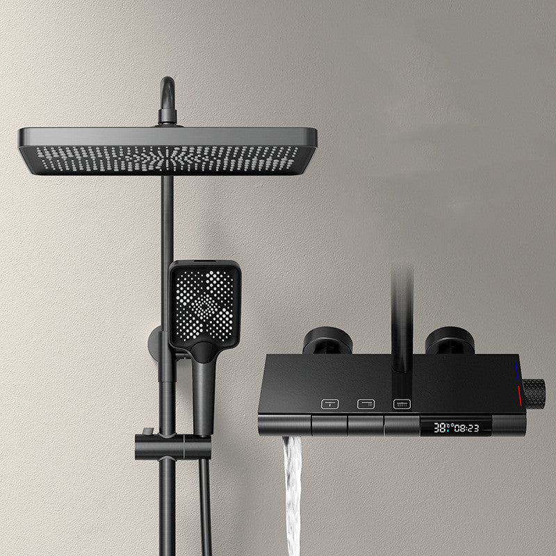 Copper Digital Thermostatic Shower Set