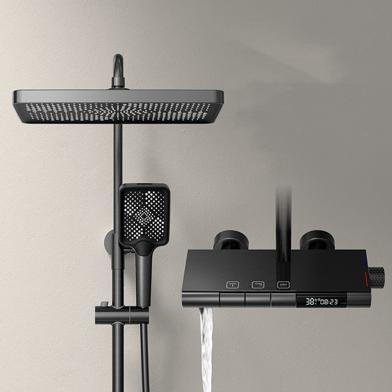 Copper Digital Thermostatic Shower Set