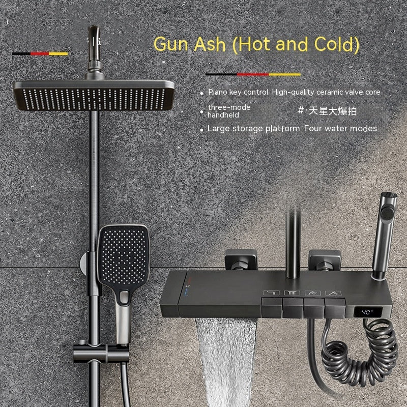 Copper Touch Digital Display Shower Set