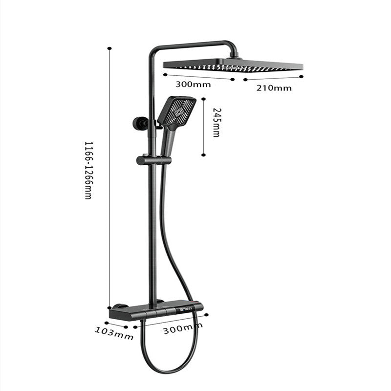 Copper Digital Thermostatic Shower Set