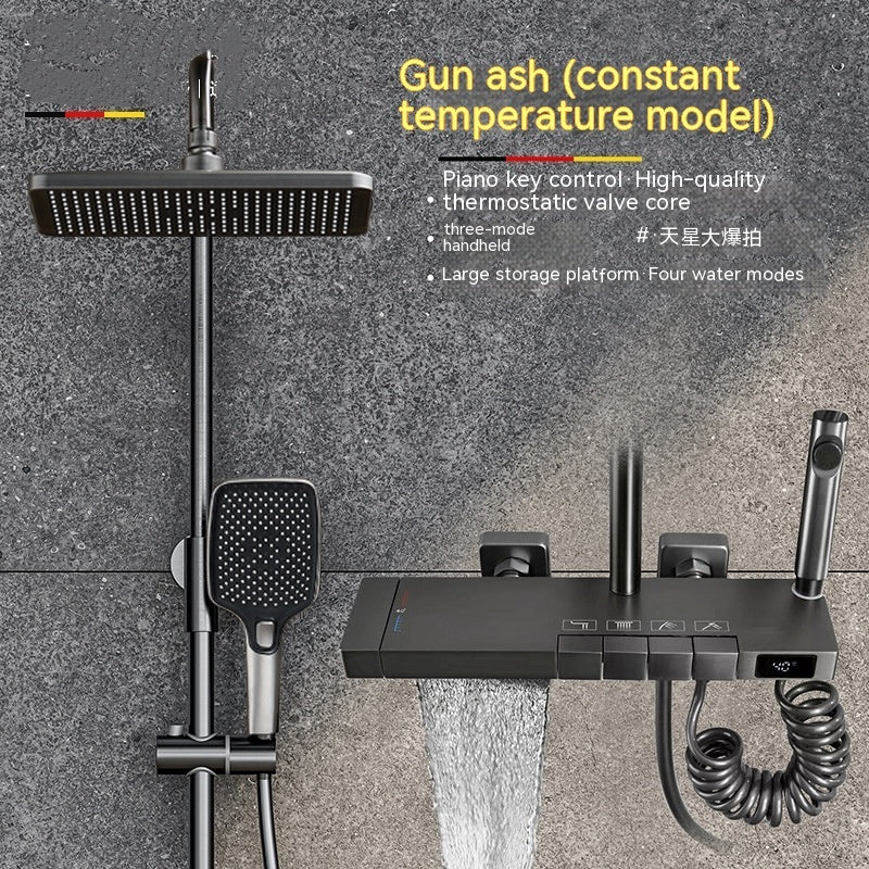 Copper Touch Digital Display Shower Set