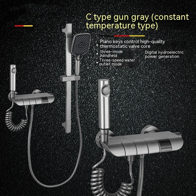 Copper Touch Digital Display Shower Set