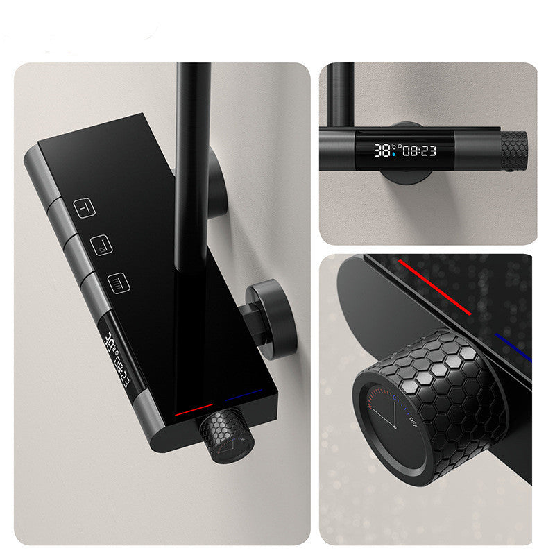 Copper Digital Thermostatic Shower Set
