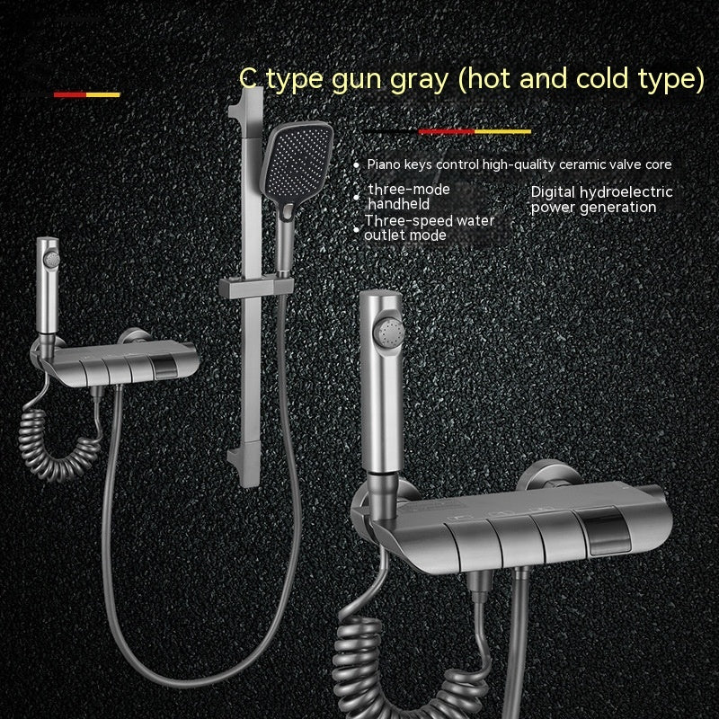 Copper Touch Digital Display Shower Set