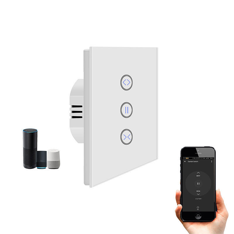 Wireless remote curtain control switch